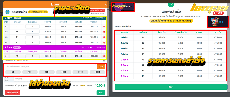 MYLOTTO99 แทงด่วน ใส่จำนวนเงิน